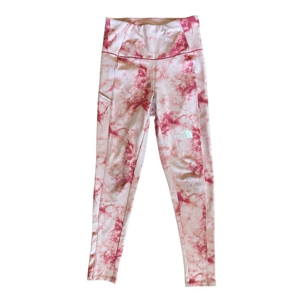 THE NORTH FACE Girls' Printed Never Stop Tight, Slate Rose Dye Texture leggings